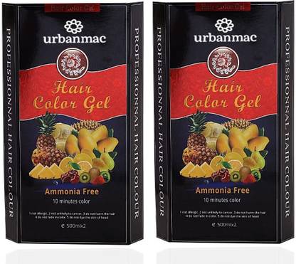 URBANMAC FRUIT VINEGAR HAIR GEL COLOR 2 SET , BLACK
