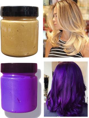 GABBU MEN & WOMEN HAIR WAX STYLING TEMPORARY PURPLE & GOLD HAIR COLOR WAX , GOLD, PURPLE