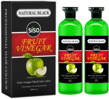 SISO Fruit Vinegar Hair Color, Natural Black Color Dye , Natural Black