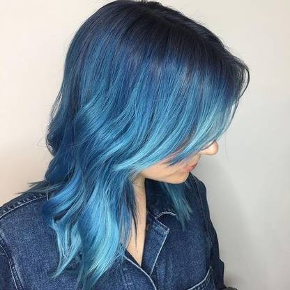 Jiwoo 1one day blue hair color spray men and women , BLUE