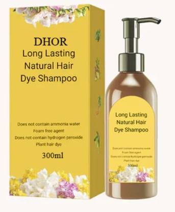 DHOR Japanese Long Lasting Natur Hair Day Shampoo-300ML , Black