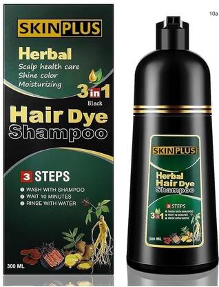 Morbee Herbal 3 in 1 Hair Dye Instant Black Hair Shampoo for Women & Men 500ML , BLACK a10