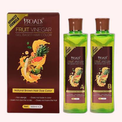 PRO ADS Natural Brown Fruit Vinegar Hair Gel Color 500mlx2_C_072 , Natural Brown