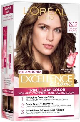 L'Oréal Paris Excellence Creme Hair Color , 6.13, Golden Brown