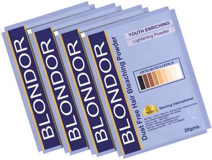 Sterling Naturals Blonder Powder Pack of 4 For Hair Lightening | Bleaching | High lighting | DUST FREE HAIR BLEACHER FOR MEN & WOMEN , Blonde