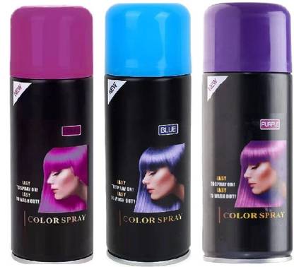 Latixmat Combo Blue, Violet & Purple Temporary Hair Highlight Color , Blue, Violet, Purple