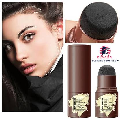 revary Hairline Shadow Powder Hair Concealer Coverage Hair Line , BLACK