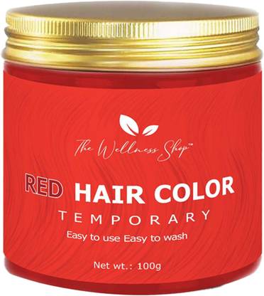 The Wellness Shop Ruby Red Temporary Hair Color - No Bleach & Dye , Red