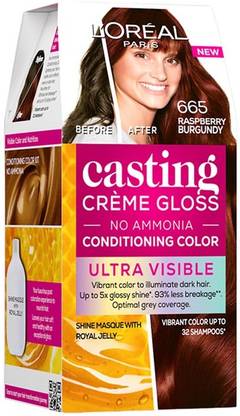L'Oréal Paris Casting Creme Gloss Hair Color , 665 Raspberry