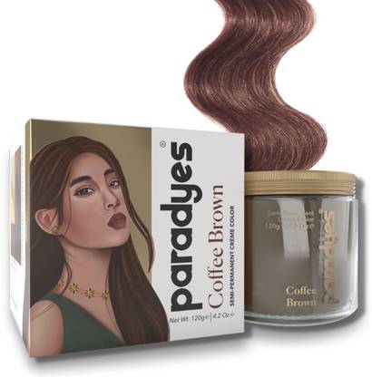 Paradyes Semi-permanent Hair Color jar only 120gm (Coffee Brown) , Coffee Brown