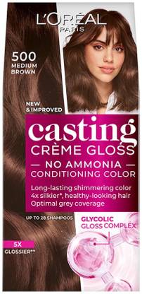 L'Oréal Paris Casting Creme Gloss Hair Color , Medium Brown 500