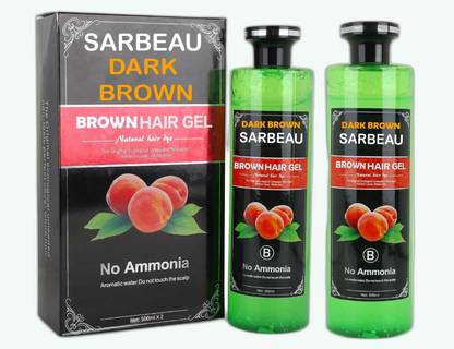 Sarbeau Dark Brown Color Gel Based Color,With Natural Ammonia Free_C_195 , Dark Brown