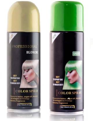 MYEONG Washable Color Hairspray , Green, Blond