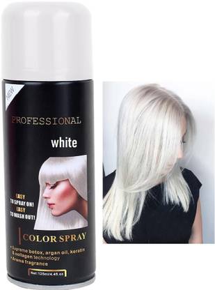 FLORERO Metallic shine original white hair color spray , white