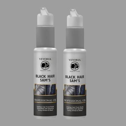 Vevoria Black Hair Sam's Serum for Men & Women White Hair to Black Hair Growth(75ml*2) , Black