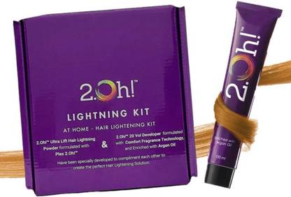 2.Oh! Italian Hair Colour DIY Kit, Hair Bleach + Semi Permanent Color , Caramel