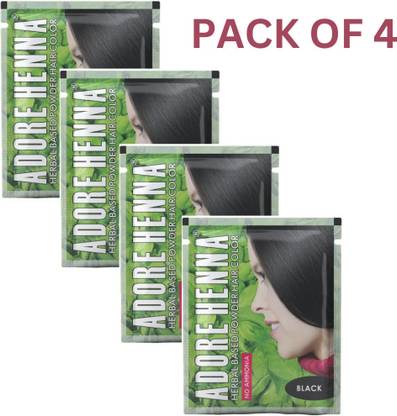 Adore Henna Black 25g pack of 4 , black