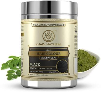 KHADI NATURAL Black Hair colour , Ayurvedic / Herbal Black Hair colour 150g