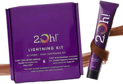 2.Oh! Italian Hair Colour DIY Kit, Hair Bleach + Semi Permanent Color , Hazelnut Brown