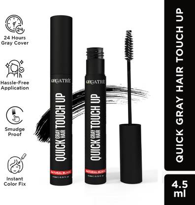 Orgatre Instant Hair Colour Touch Up Stick Pack of 2 - Natural Black, Smudge-Proof , Black