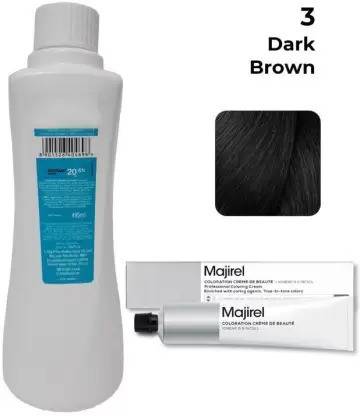 KERASTASE Maji-rel hair color no 3 dark brown + developer 495ml , dark brown