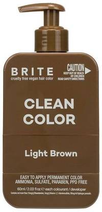 Brite Clean Permanent Hair Color Kit-Light Brown , Light Brown