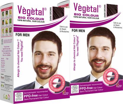 VEGETAL Beard Dark Brown ( 25 gm Ã 2 ) , Beard Dark Brown ( 25 gm Ã 2 )