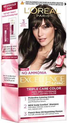 L'Oréal Paris Excellence Creme Hair Color Small Pack , Shade 3