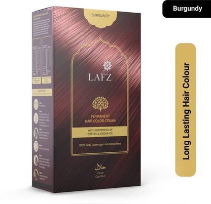 LAFZ Permanent Hair Color | No Ammonia | 100% Gray Coverage | Smoothness & Shine , BURGUNDY