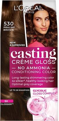 L'Oréal Paris Casting Creme Gloss With Glycolic Gloss Complex , 530 Praline Brown