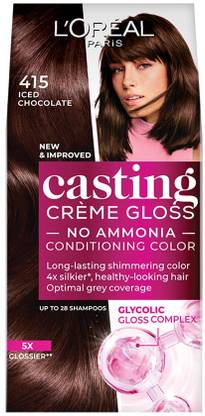 L'Oréal Paris Casting Creme Gloss With Glycolic Gloss Complex , 415 Iced Chocolate