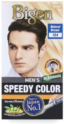 Bigen Men's Speedy Color, Natural Brown 104, 80g , Natural Brown