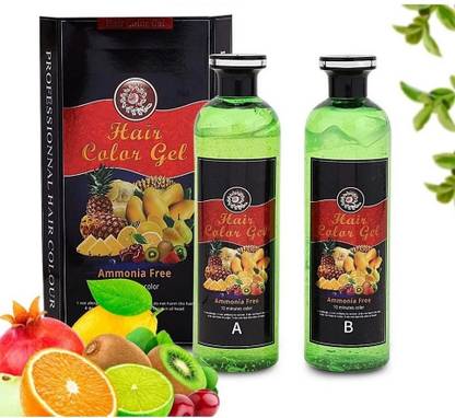 Essensity Fruit Vinegar Ammonia Free 10 Minutes Hair Color Colour Gel -C , Natural Black