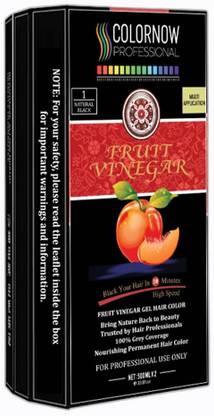 Colornow Fruit Vinegar Natural Black Hair Color for Men & Women, (1000ml)_C_192 , NATURAL BLACK