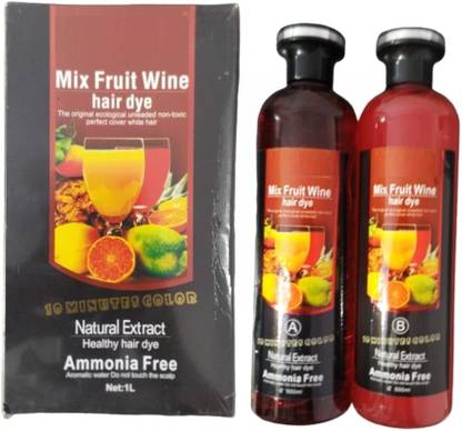 Essensity Fruit Vinegar Ammonia Free 10 Minutes Gel Based Hair Color Colour - A , Mix Fruit Wine - Black