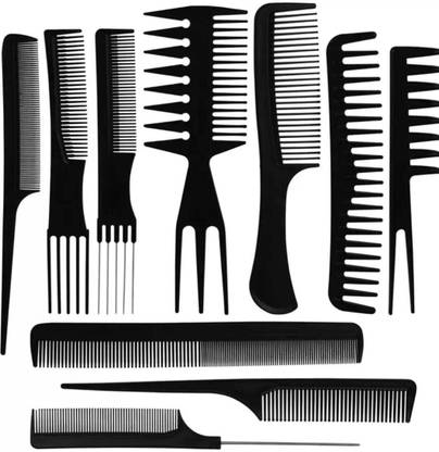 UPPAL ENTERPRISES Professional Multipurpose 10 Pcs Hair Comb Set