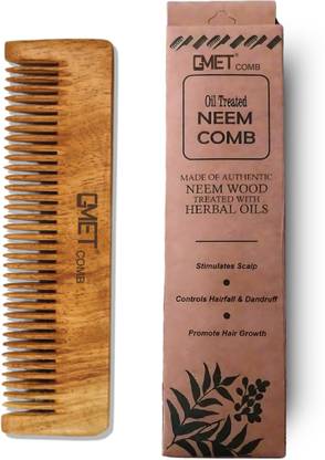 gmet Neem Wooden Anti-Hairfall Pocket Comb