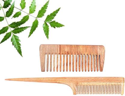 IRSS Neem Wood Comb For Hair Growth | Hair comb set combo for Women & Men- TELS