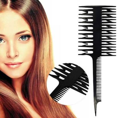 Rinpoche Hair Dyeing Comb 3-Way Sectioning Highlight Comb Professional Weaving Comb(1pcs)
