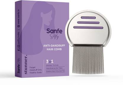 Sarbeau Selfly Anti-Dandruff Hair Comb with 3in1 Function to Get Dandruff Free Hair