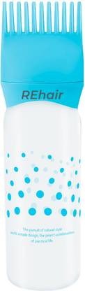 REhair Hair Oil / Dye Root Applicator Comb with Bottle (Blue)