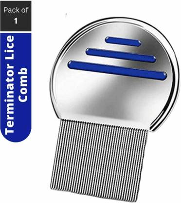 MakeuPia Pack of 1 Multicolor stainless steel anti head lice comb