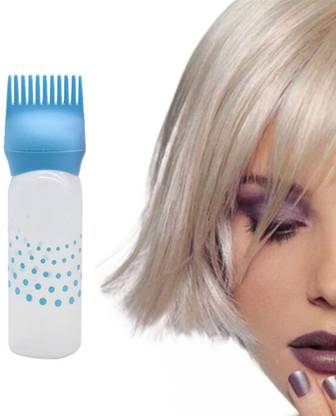 MYYNTI Empty Hair Oil Bottle with Comb Hair Dye Bottle Root Comb (pack of 1)