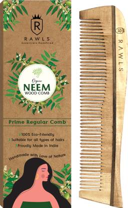 RAWLS Handmade Prime Regular Comb - Kacchi Neem Wood