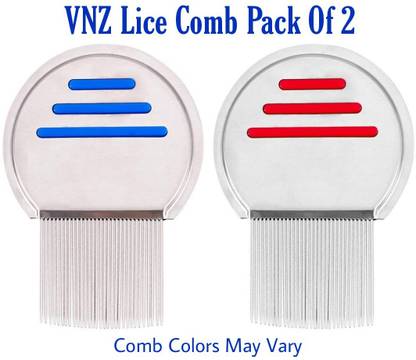 vnz Premium Steel Lice Comb With Long Teeth Removes Lice & Nits