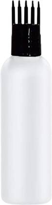 FUTURA MARKET 100ML White Bottle + Hair Root Applicator (Black) + Flip Top Cap + Plug for applying Hair Oil,Shampoos, DIY care and Medicine Directly on Scalp and Hair Roots ( Leak Proof ) Pack of 1