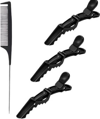 Plusbeauty Tal Comb and 3 Crocodile Clip