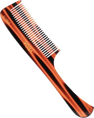 VEGA Handcrafted Grooming Hair Comb made with Cellulose Acetate (HMC-73)