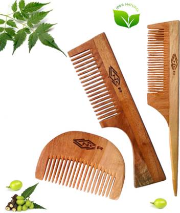 ncr All Hair Type Neem Wooden (Tail H hero Chand ) Wooden Comb