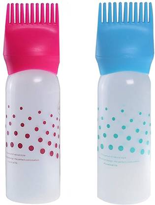 KIRA 2Pcs Oil Applicator Bottle, Flip To Cap, Root For Applying Hair Oil And Shampoo